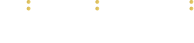 A black background with white letters and gold dots.